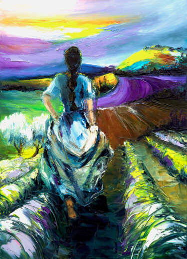 Alice Peinture intitulée "Alice" par Lana Tikhonova, Œuvre d'art originale, Huile Monté sur Châssis