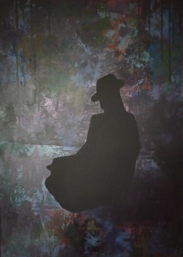 Painting titled "Her secret" by Lana Vereshchagina, Original Artwork, Acrylic Mounted on Wood Stretcher frame