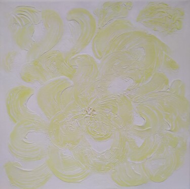 Painting titled "Vanilla flower" by Lana Vereshchagina, Original Artwork, Acrylic Mounted on Wood Stretcher frame