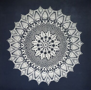 Картина под названием "Snowflake" - Lana Vereshchagina, Подлинное произведение искусства, Акрил Установлен на Деревянная рам…