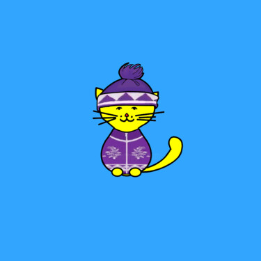 Цифровое искусство под названием "Cats & Cats #17" - Lana Vereshchagina, Подлинное произведение искусства, 2D Цифровая Работа
