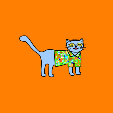 Digital Arts titled "Cats & Cats #28" by Lana Vereshchagina, Original Artwork, 2D Digital Work
