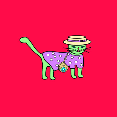 Arte digital titulada "Cats & Cats #30" por Lana Vereshchagina, Obra de arte original, Trabajo Digital 2D