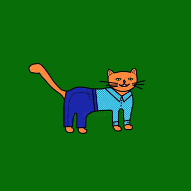 Digital Arts titled "Cats & Cats #32" by Lana Vereshchagina, Original Artwork, 2D Digital Work