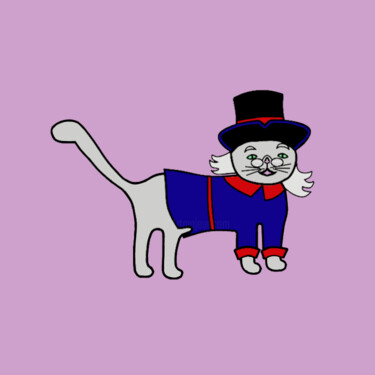 Arts numériques intitulée "Cats & Cats #42" par Lana Vereshchagina, Œuvre d'art originale, Travail numérique 2D