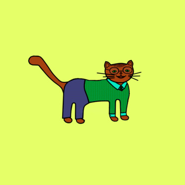 Digital Arts titled "Cats & Cats #46" by Lana Vereshchagina, Original Artwork, 2D Digital Work