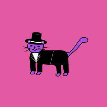 Digital Arts titled "Cats & Cats #47" by Lana Vereshchagina, Original Artwork, 2D Digital Work
