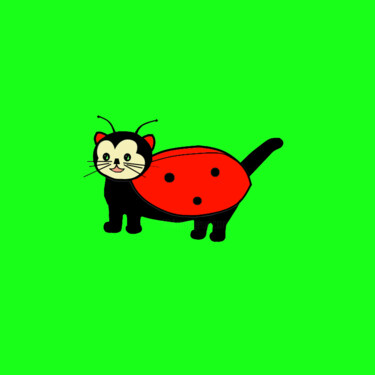 Цифровое искусство под названием "Cats & Cats #77" - Lana Vereshchagina, Подлинное произведение искусства, 2D Цифровая Работа