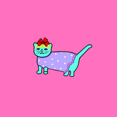 Arts numériques intitulée "Cats & Cats #81" par Lana Vereshchagina, Œuvre d'art originale, Travail numérique 2D