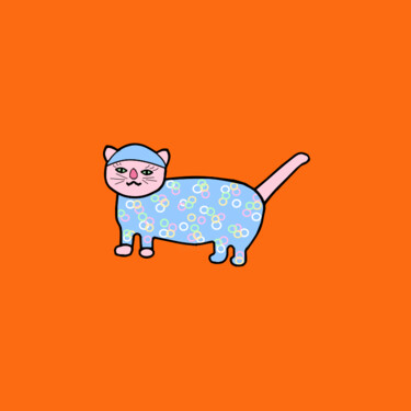数字艺术 标题为“Cats & Cats #84” 由Lana Vereshchagina, 原创艺术品, 2D数字工作
