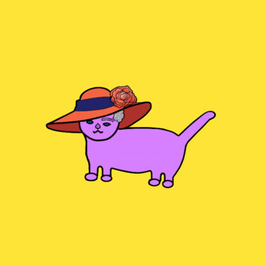 Arts numériques intitulée "Cats & Cats #87" par Lana Vereshchagina, Œuvre d'art originale, Travail numérique 2D