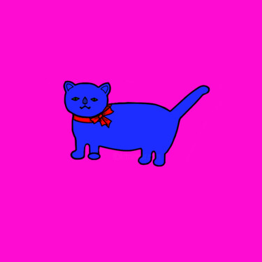 Digital Arts titled "Cats & Cats #88" by Lana Vereshchagina, Original Artwork, 2D Digital Work