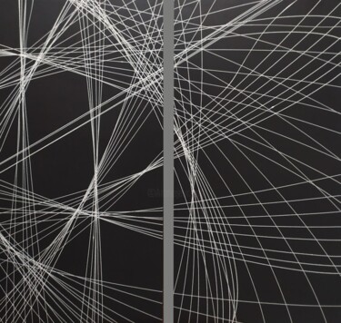 「Black&White #4 – “W…」というタイトルの絵画 Lana Vereshchaginaによって, オリジナルのアートワーク, アクリル ウッドストレッチャーフレームにマウント