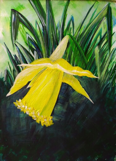 Peinture intitulée "Narcissus" par Lana Vereshchagina, Œuvre d'art originale, Acrylique