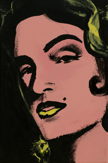 Peinture intitulée "CINDY CRAWFORD" par Lana, Œuvre d'art originale, Acrylique
