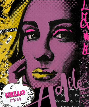 Pintura titulada "HELLO" por Lana, Obra de arte original, Collages digitales