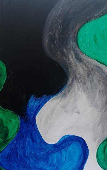 Картина под названием "Cleansing the soul" - Kxenia Laven, Подлинное произведение искусства, Акрил Установлен на Деревянная…