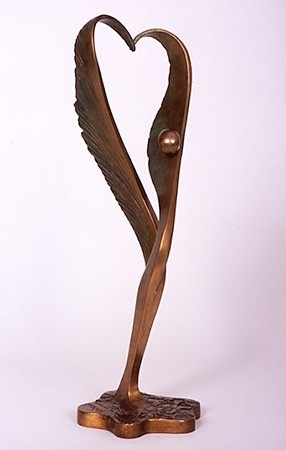Sculpture intitulée "L'Ange est amoureux" par Jean-Louis Landraud, Œuvre d'art originale