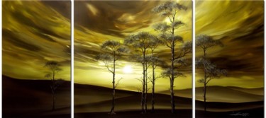Painting titled "February Wind" by Lang, Original Artwork, Oil
