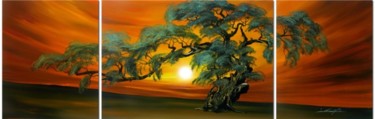Painting titled "Canopy of Summer" by Lang, Original Artwork, Oil