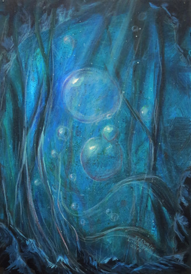 Peinture intitulée "Les bulles" par Langlet Fahrenheit, Œuvre d'art originale, Acrylique
