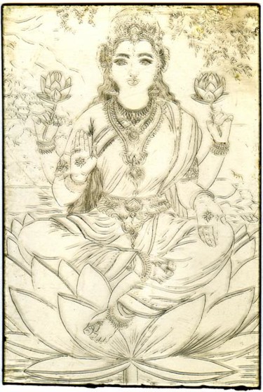 Gravures & estampes intitulée "Shiva" par Lanhor, Œuvre d'art originale, Autre