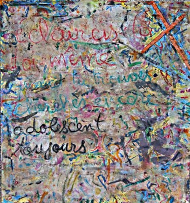 Peinture intitulée "Adolescent toujours" par Lanhor, Œuvre d'art originale, Huile