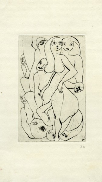Gravures & estampes intitulée "féminins" par Lanhor, Œuvre d'art originale, Autre