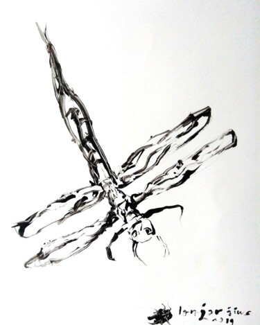 Malerei mit dem Titel "butterfly" von Lash Art Studio, Original-Kunstwerk, Tinte