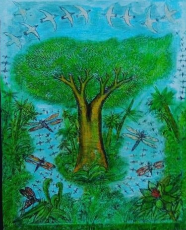 Pintura titulada "Alam terkembang.ser…" por Lash Art Studio, Obra de arte original, Acrílico
