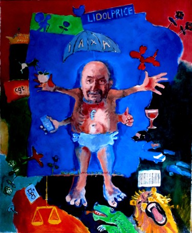 Pintura titulada "huile: soif d'idéal…" por René Lannoy, Obra de arte original, Oleo