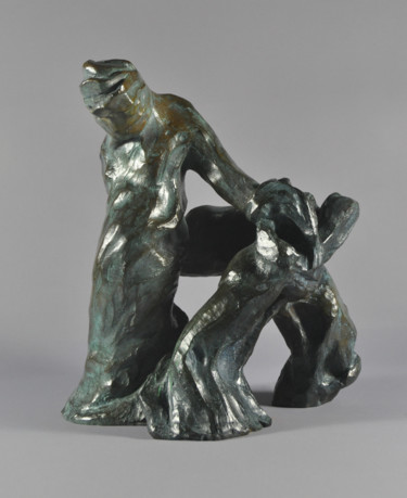 Sculpture intitulée "Délivrance" par Brigitte De Lanouvelle, Œuvre d'art originale, Bronze