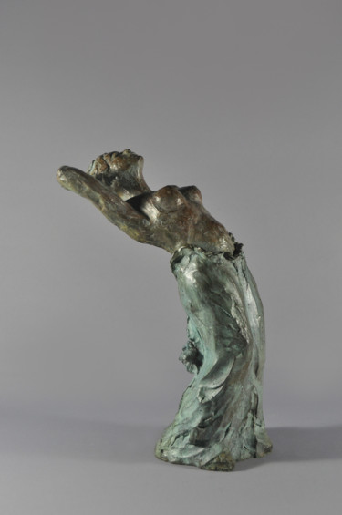 Sculpture intitulée "Salut au soleil" par Brigitte De Lanouvelle, Œuvre d'art originale, Bronze