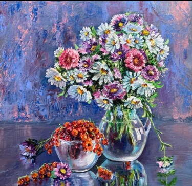 Peinture intitulée "flowers berries of…" par Svetlana Lanovenko, Œuvre d'art originale, Huile