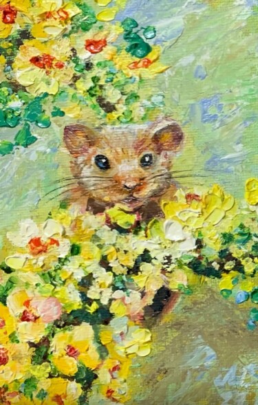 Peinture intitulée "oil painting, beige…" par Svetlana Lanovenko, Œuvre d'art originale, Huile