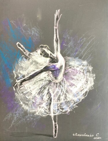 Картина под названием "Pastel, ballerina,…" - Светлана Лановенко, Подлинное произведение искусства, Пастель