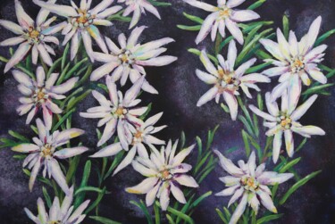 Painting titled "Edelweiss" by Sophie Lantelme, Original Artwork, Acrylic