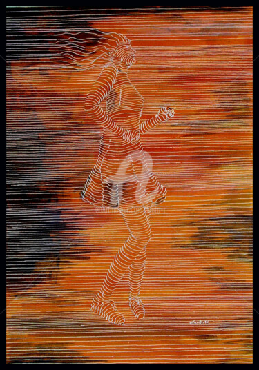 Malerei mit dem Titel "La danse du plaisir" von Lanto R., Original-Kunstwerk, Tinte