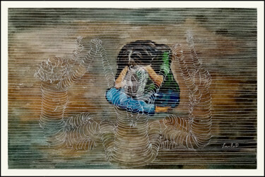 Peinture intitulée "Sororité" par Lanto R., Œuvre d'art originale, Aquarelle