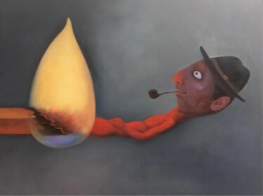 绘画 标题为“火” 由老巴, 原创艺术品, 油