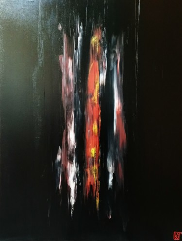 Painting titled "Chaos : L121" by Laou, Original Artwork, Acrylic