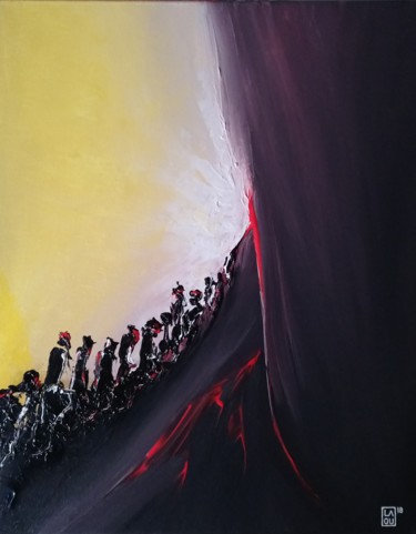Peinture intitulée "Myanmar : L152" par Laou, Œuvre d'art originale, Acrylique