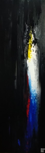 Картина под названием "Vertige : L202" - Laou, Подлинное произведение искусства, Акрил Установлен на Деревянная рама для нос…