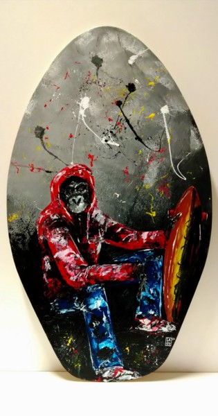 Painting titled "King of sliding : L…" by Laou, Original Artwork, Acrylic