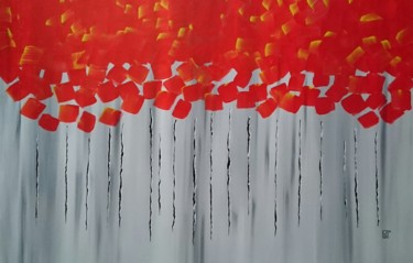 Painting titled "Automne : L021" by Laou, Original Artwork, Acrylic