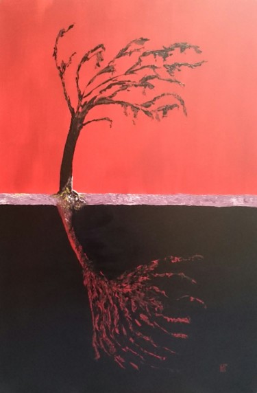 Peinture intitulée "L'arbre : L019" par Laou, Œuvre d'art originale, Acrylique