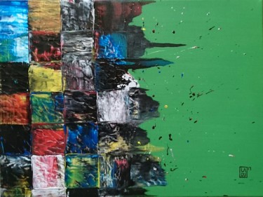 Painting titled "Déforestation : L080" by Laou, Original Artwork, Acrylic