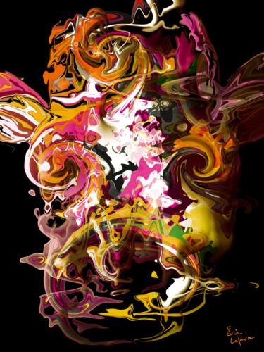 Digitale Kunst mit dem Titel "The Cow" von Eric Lapierre, Original-Kunstwerk, Digitale Malerei