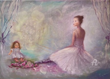 Painting titled ""Delicate flower"" by Tatiana Tatiana Lapina Lapina, Original Artwork, Oil