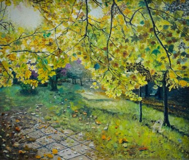Картина под названием "autumn" - Tatiana Татьяна Lapina Лапина, Подлинное произведение искусства, Масло